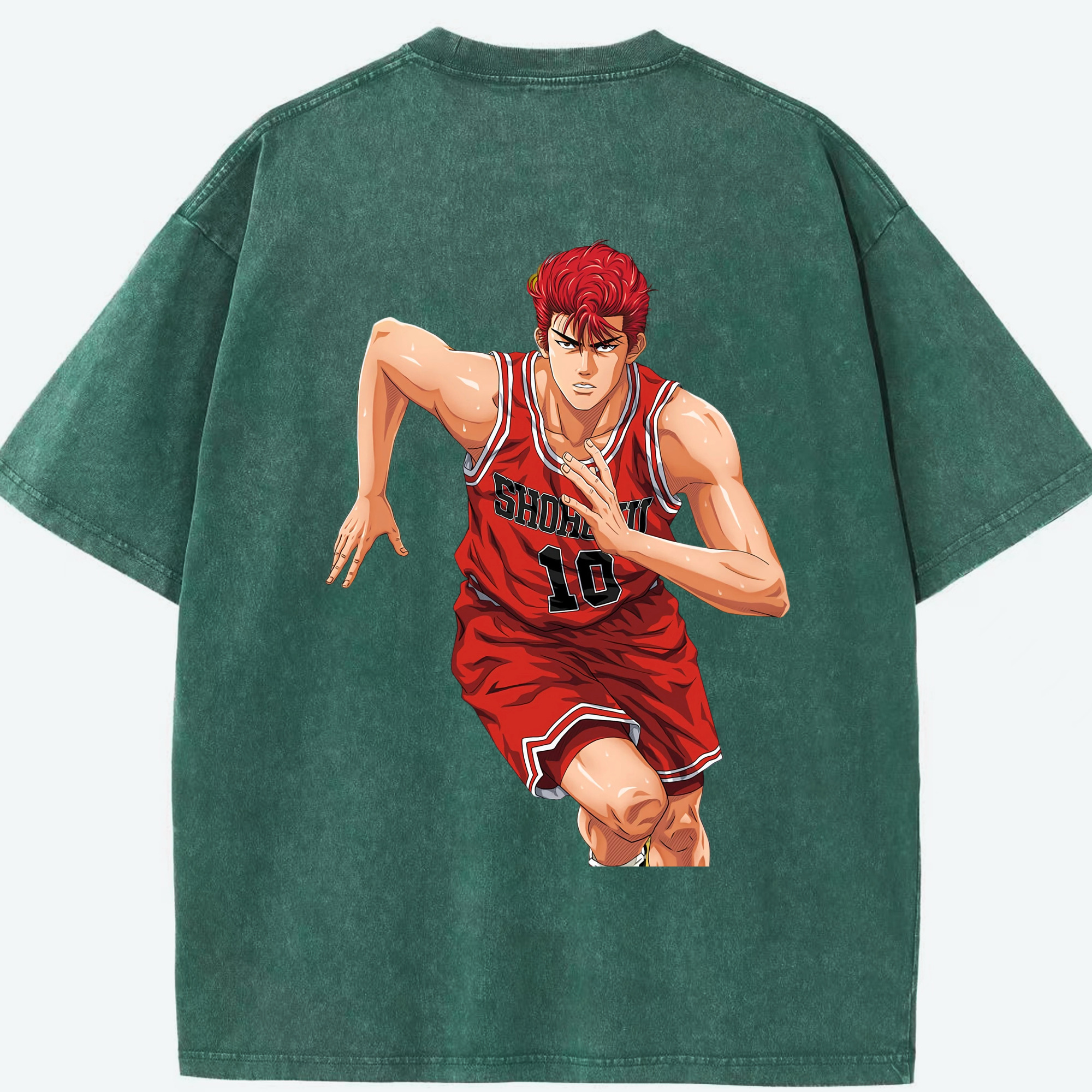 （画像用） SLAM DUNK／スラムダンク 綿100% ヴィンテージ風 半袖Tシャツ（背面プリント）